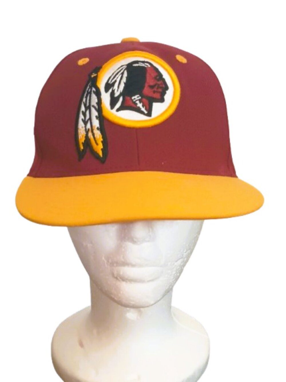 NFL Washington Redskins Football Cap Washington Commanders Yellow Burgundy Hat